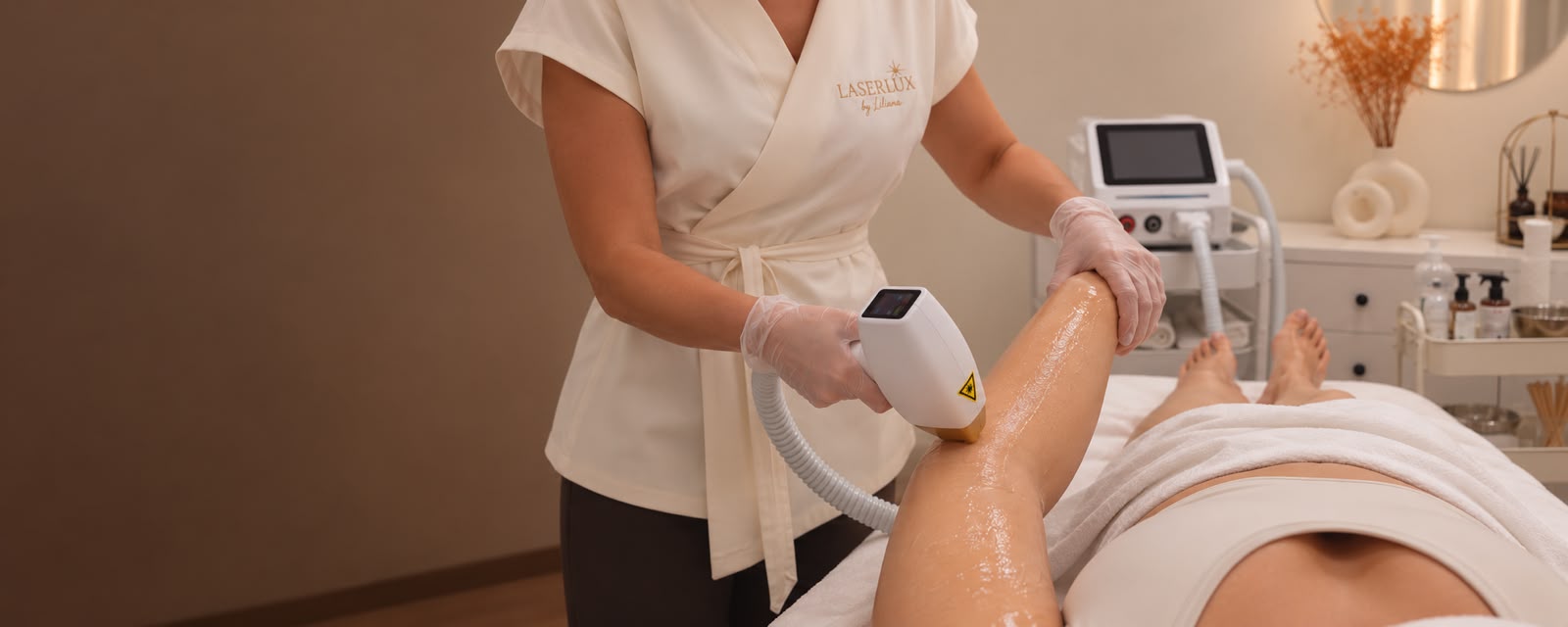 Sessão de depilação a laser na LaserLux, no Funchal